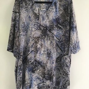Alice and Olivia Silk  Print Tunic. Size Large